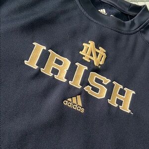 Adidas Navy and Gold Notre Dame Irish Sweatshirt